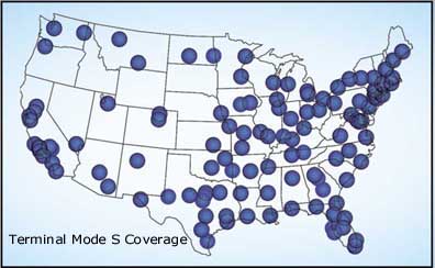 Today's Mode S Coverage Areas